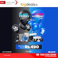 Get fabulous Black Friday offers at bigdeals.lk with your Pan Asia Bank Credit Cards