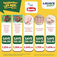 Up to 15% off selected CIC chicken products at LAUGFS