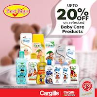 Get up to 20% off on selected baby care products at Cargills Food City