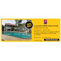  Get 30% Off at Lavendish Wild Safari Hotel with Bank of Ceylon Cards