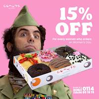 15% off for all the ladies who orders their favorite donuts on Womens day!