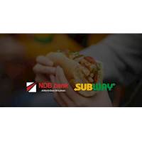 Get 20% Off your bill at Subway for NDB bank Credit Cards