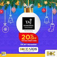 20% Off for BOC Credit Cards at Taj Samudra