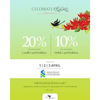 Get up to 20% off for Standard Chartered cards at Dilly & Carlo