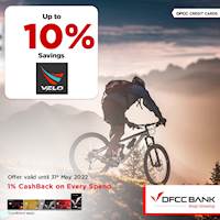 Enjoy up to 10% savings on selected bikes at Velo by CIty with DFCC Credit Cards!