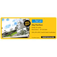 Get 50% Off at Sky Pavilion with Bank of Ceylon Cards