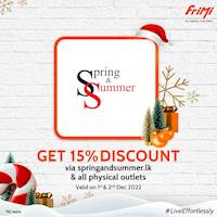 Get 15% OFF at Spring &Summer with your FriMi Debit Mastercard