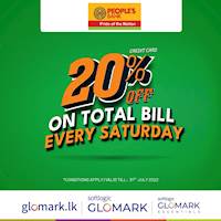 20% DISCOUNT on TOTAL BILL for People's Bank Credit Cards at GLOMARK 