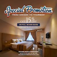 Get 15% off on full board basis at Berjaya Hotel
