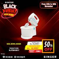 Enjoy 50% discount on Sisil bowl mixer at this Black Friday sale from Singer