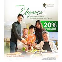 20% Off Dine in With Sampath Cards at Araliya Green Hills hotel