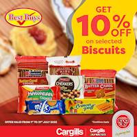 Get 10% Off on selected biscuits at Cargills Food City