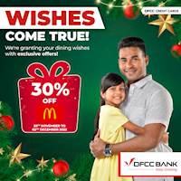 Enjoy 30% OFF at McDonald's with DFCC Credit Cards!