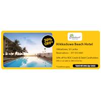 Get 50% Off at Hikkaduwa Beach Hotel with Bank of Ceylon Cards