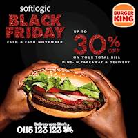 Get up to 30% Off at Burger King for this Black Friday