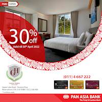 30% off at Galway Heights Hotel Nuwara Eliya for Pan Asia Bank Credit Card