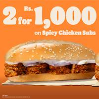 Burger King 2 for Rs.1,000 Offer! 