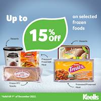 Up to 15% off on selected frozen foods at keells