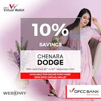 Enjoy 10% savings on the total bill at chenaradodge.lk with DFCC Virtual Wallet!