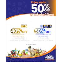  Enjoy credit card offers on selected items at Arpico Supercentre