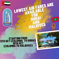 Lowest Air Fares Are Availbale For DUBAI & MALDIVES 
