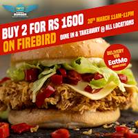 Buy 2 for Rs. 1600 on firebird at Street Burger