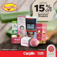 Get up to 15% off on Selected Skin Care products at Cargills Food City