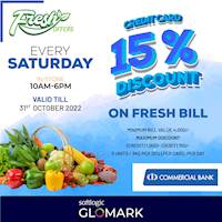 Enjoy up to 15% DISCOUNT for Vegetables, Fruits, Meat and Fish exclusively for Commercial Bank Credit Cards at Softlogic Glomark
