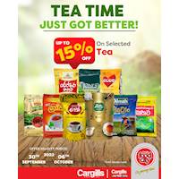 Get up to 15% OFF on a selected range of tea products at Cargills FoodCity!