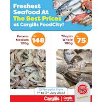 Buy fresh seafood at the Best Prices across Cargills FoodCity outlets islandwide!