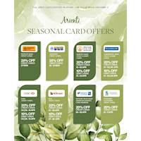 Enjoy Savings of up to 20% Off Store-Wide On Credit And Debit Cards This Season at Arienti