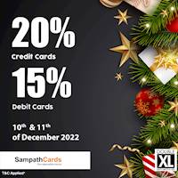 Get up to 20% off for Sampath Bank Cards at Double XL Flagship Store 