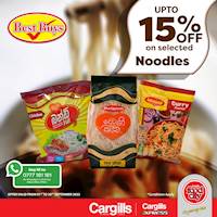 Get up to 15% off on selected Noodles at Cargills Food City