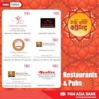 Restaurants and pubs offer for Pan Asia Bank Cards