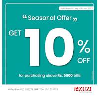 Get 10% OFF for purchasing above Rs.5000 bills at ZUZI