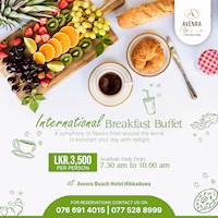 International Breakfast Buffet at Avenra Beach Hikkaduwa!