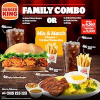 Family Combo offer at Burger King