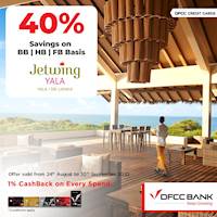 Enjoy 40% savings at Jetwing Yala with DFCC Credit Cards!
