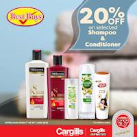 20% off on selected shampoo & conditioner at Cargills Food City