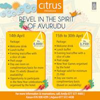 Enjoy with your FAMILY & FRIENDS this Avurudu season at Citrus Hikkaduwa!