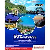 50% Savings at Melheim Resorts for all Bookings with Cargills Bank Cards