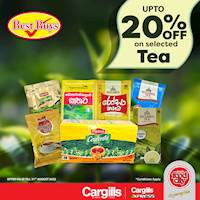Get up to 20% off on selected Tea at Cargills Food City