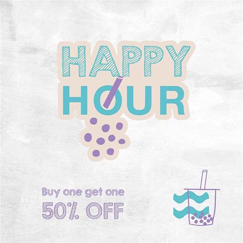 50% off on your second bubble tea if u buy one at Bubblelement on 21st of November 2016