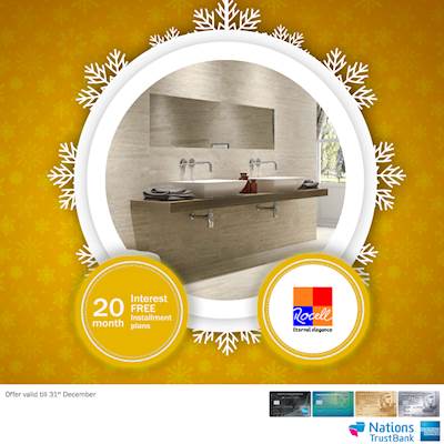 20 Months Interest free installment plan for NATIONS TRUST BANK Card holders at ROCELL