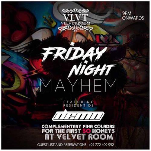  Friday Night 50% Discount on drinks at VELVET ROOM on Friday