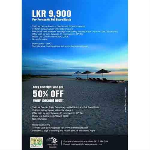 50% Discount on second night stay at MAALU MAALU RESORT AND SPA from 1st November to 20th December 2016