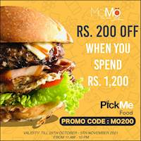 Rs. 200 Off when You Spend Rs. 1200 on PickMe Food at MoMo