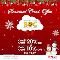 Seasonal Offer for BOC Cards at ZUZI