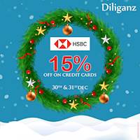 Enjoy 15% off on HSBC Bank Credit Cards at Diliganz