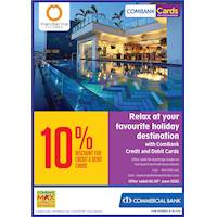 Relax at Mandarina Colombo with ComBank Credit and Debit Cards